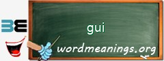 WordMeaning blackboard for gui